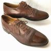Vintage Mezlan Made In Spain Semi Brogue Cap Toe Shoes Brown Size 10.5M 28.0-28.5 Men's(USED)