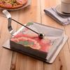 Napkin Holder for Table with Weighted Arm, Stainless Steel Flat Paper Towel Holder with Non Slip Bottom, Square Napkin Holder for Table Kitchen
