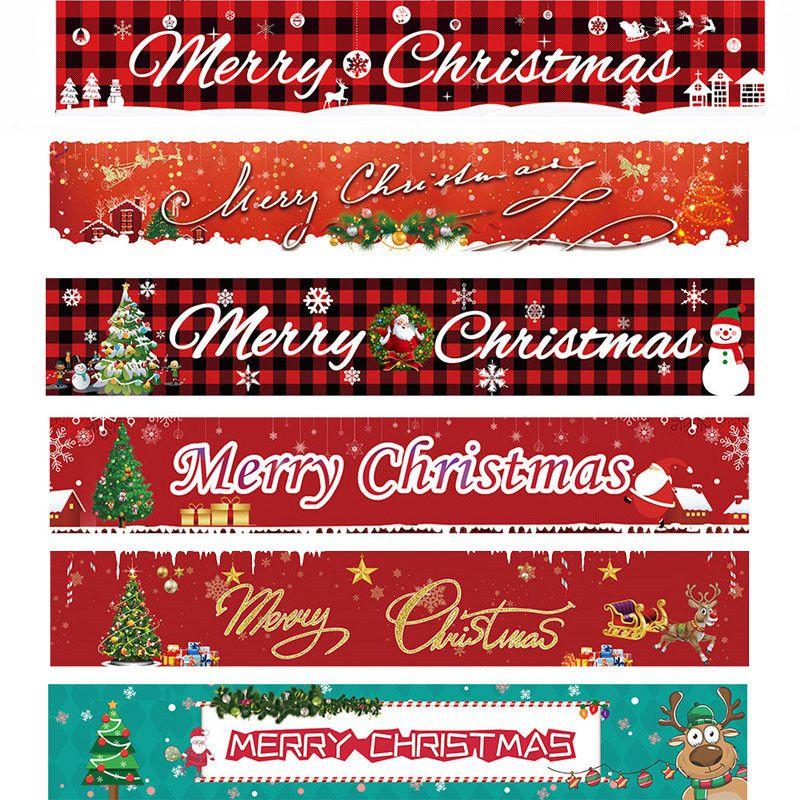 Steaguri Vibrante de Crăciun Pentru Decorațiuni Festive Bannere din Poliester în Formă Pătrată