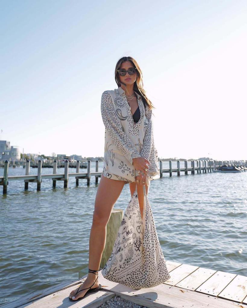 2025 Spring European Women's Casual Two-Piece Set: Loose Printed Shirt & Shorts