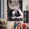 Anime Chainsaw Man Reze Arc Cartoon Tapestry Wall Hanging Decoration Household Home Decor