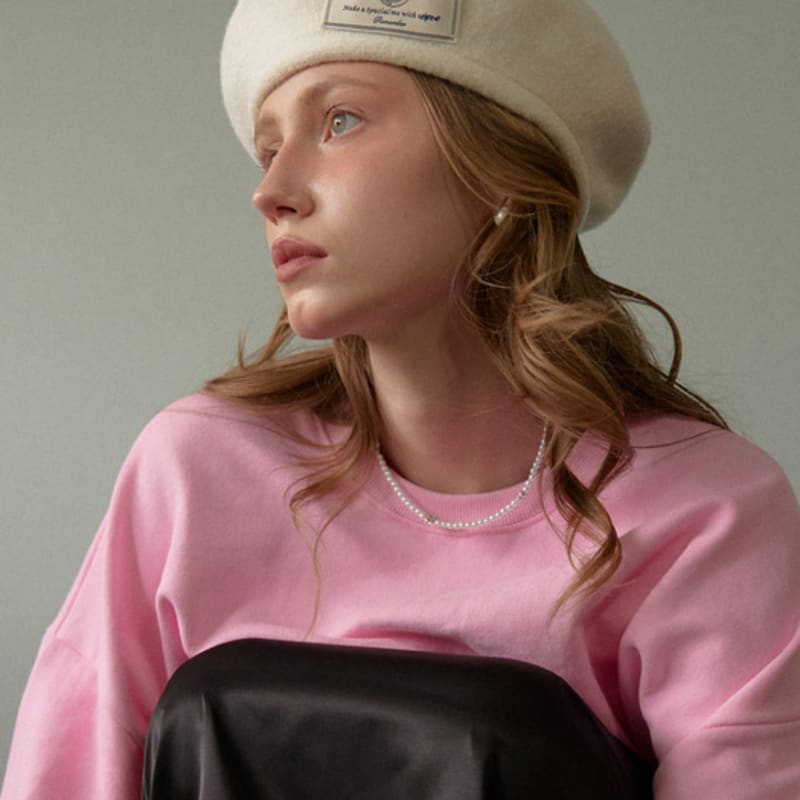 Leterie LR LABEL STRICK-BERET_WEISS