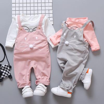 Children's Suit Toddler Cartoon Suspenders Two Piece Suit