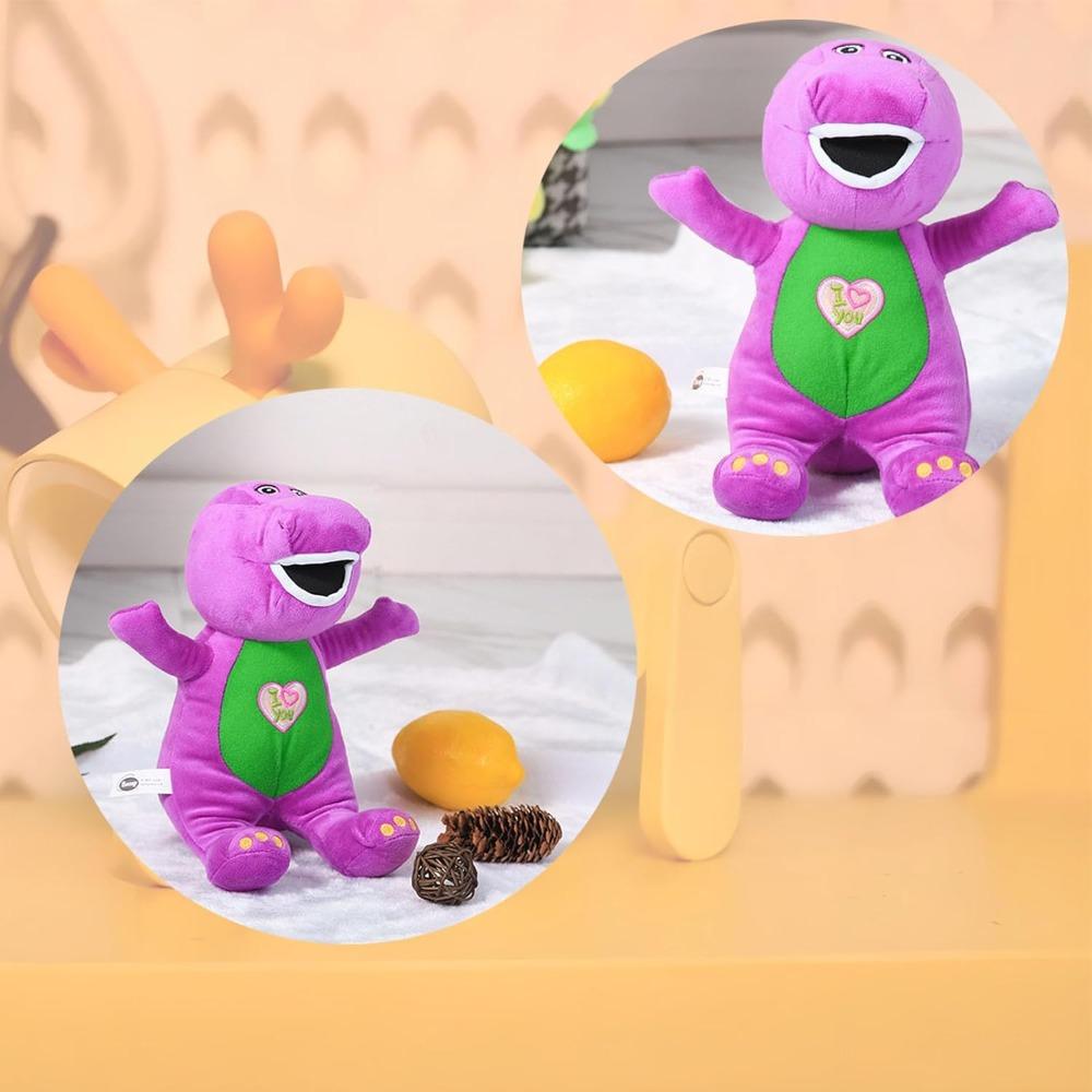 25/30cm Barney Dinosaur Plush Toy Anime Stuffed Music Animal Monster Dinosaur Horror Doll Plush Pillow for Boys Birthday Gifts