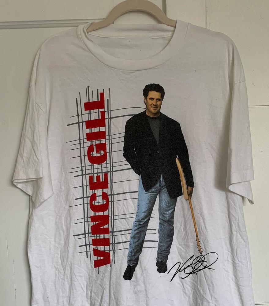 Vtg Vince Gill Country Music Cotton White S-5XL Unisex Shirt TR479 Unisex T-Shirt XXXL