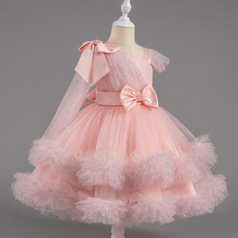 Little Girls Puffy Tulle Princess Dress Birthday Party Formal Dress