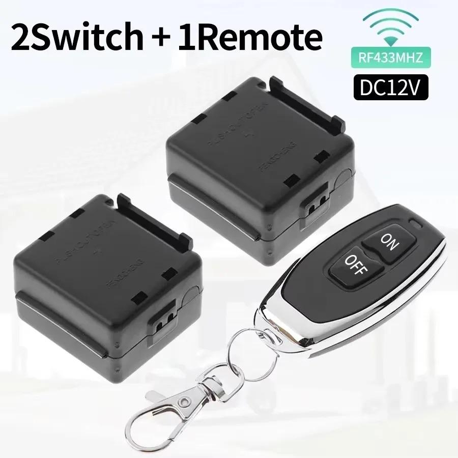 DC 12V Remote Control Smart Switch Universal RF 433MHz Gate Garage Door Led Lighting Asking Code Relay Receiver Mini Module 10A