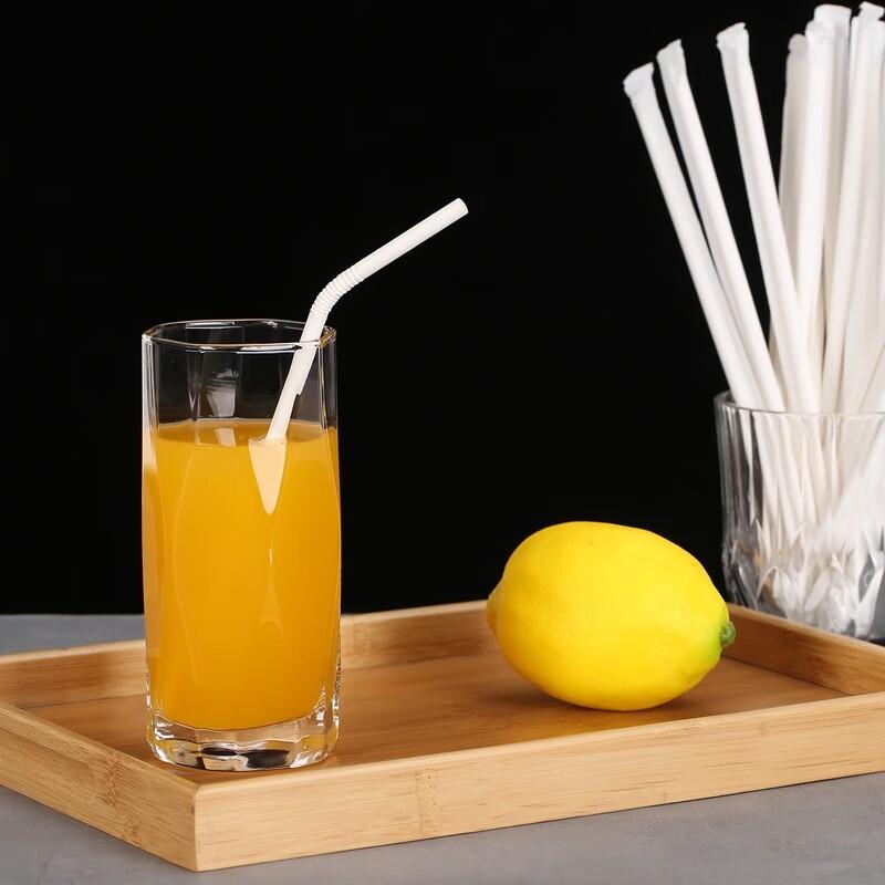 Fangcaodi Individually Wrapped Biodegradable Flexible Drinking Straws