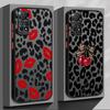 Case for Xiaomi Redmi Note 15 Pro A4 11 13 13C 12 9S 14C 14 10 Funda Back Phone Cover Leopard Butterfly Tie Lip Print