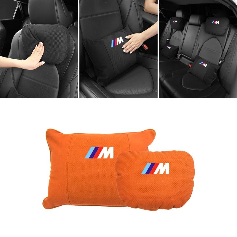 KLIB4 New Car Accessories Flip Fur Headrest Lumbar Support For BMW G30 G20 M3 M5 E46 E92 E93 E60 E70 X3 X4 X5 X1 E39 F30 F10 F30