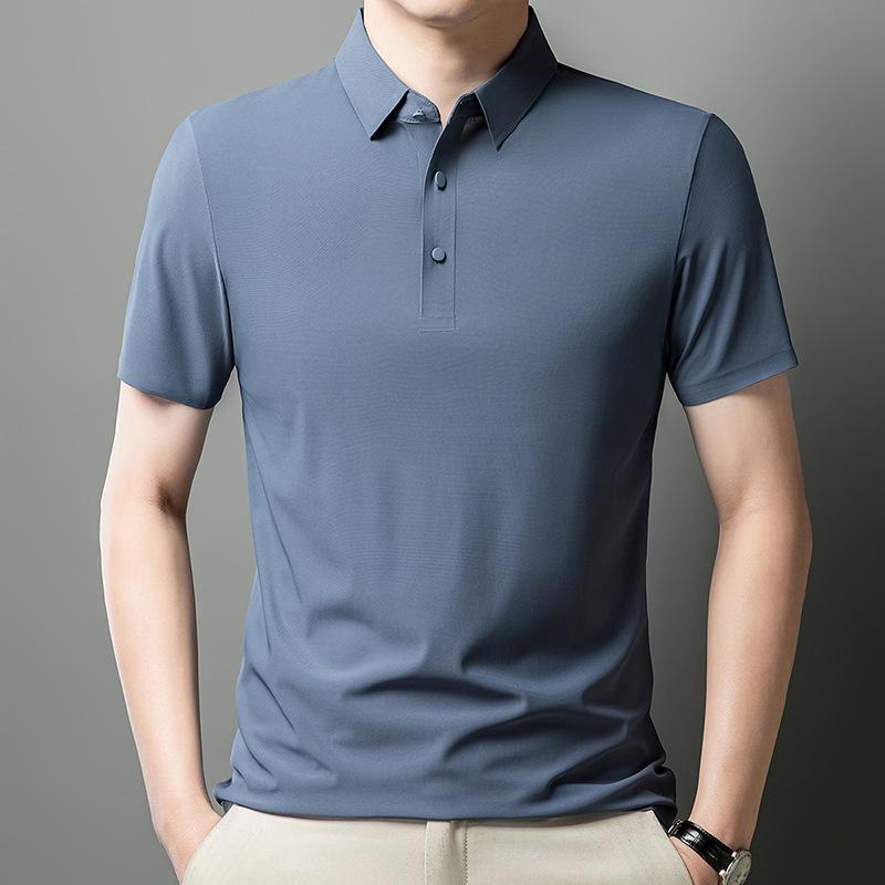 Men's Custom Short-Sleeve Polo Shirt with Logo – Seamless, Heat-Sealed, 3D Cut Design.