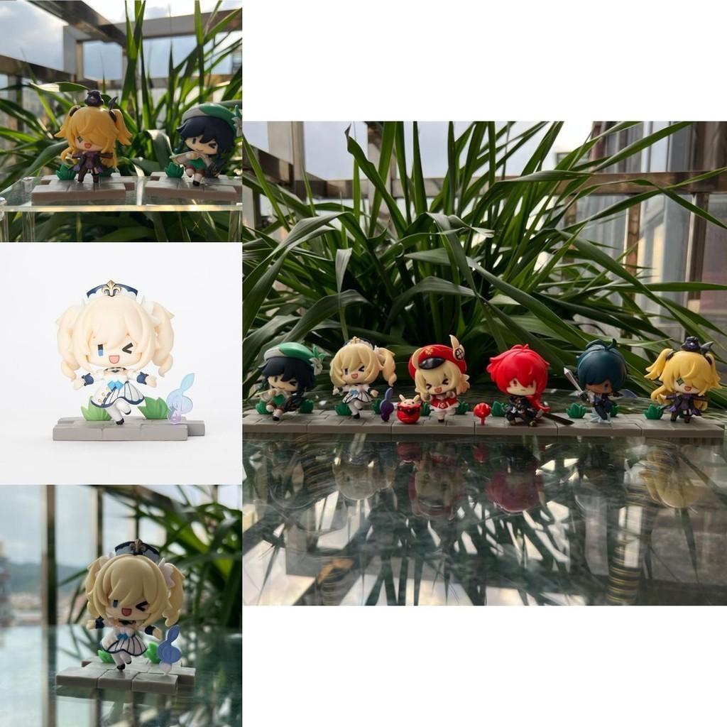 Realistic And Lifelike Genshin Impact Q Version Pvc Doll Miniature Figures Set Ornaments