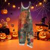 Women's Loose Fit Vintage Overalls Casual Jumpsuit Sleeveless Cotton Linen Blend Halloween Print Adjustable Strap