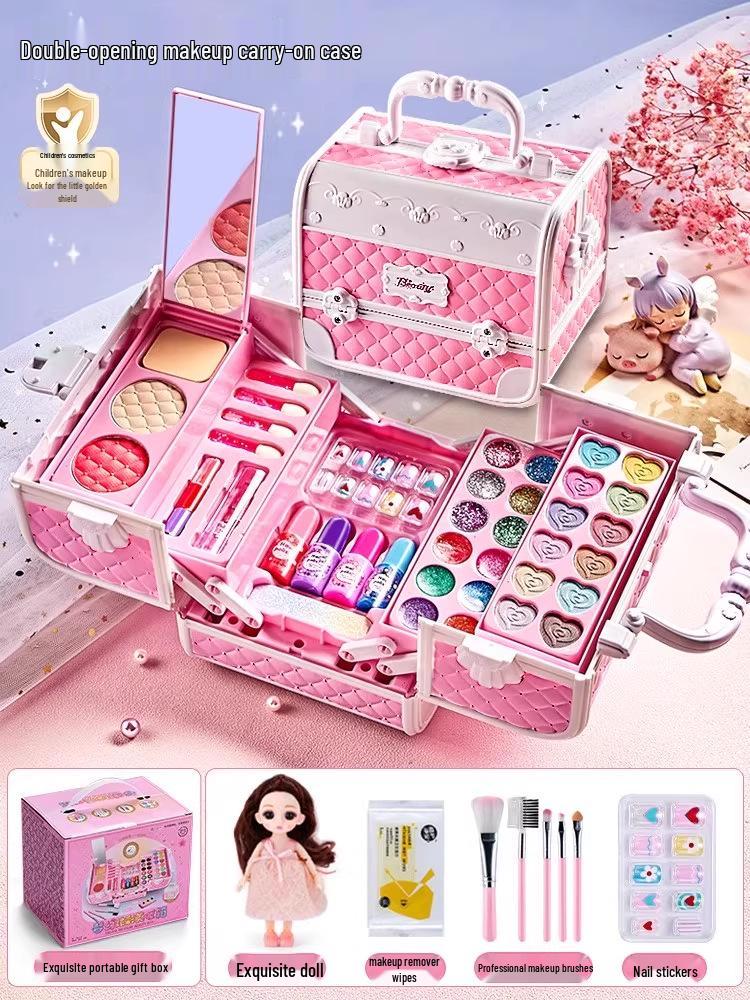 Set de Machiaj de Prințesă pentru Copii Netoxic - Cosmetice pentru Copii și Cadou Lac de Unghii
