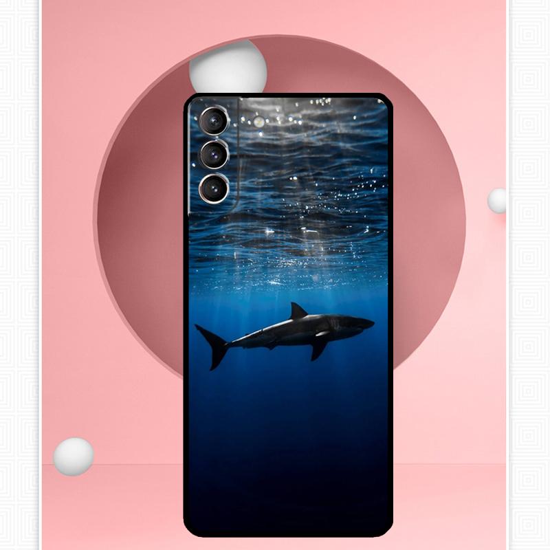 Shark Ocean Fish Case For Samsung Galaxy S25 Ultra S20 S21 S22 S23 S24 Ultra S9 S10 Plus S25 FE Cover Funda