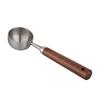 304 walnut handle coffee spoon long handle coffee powder measuring spoon baking short handle stainless steel coffee bean spoon