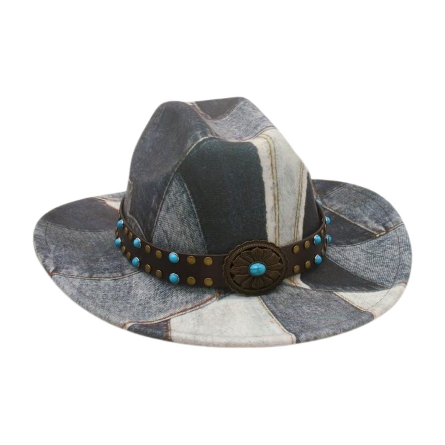 

Travel Vacation Jazz Hat Retro Cowboy Top Hat Advanced Sense Photography Concave Shape Simple Do Old Western Cowboy Hat [one word top] one size fits all