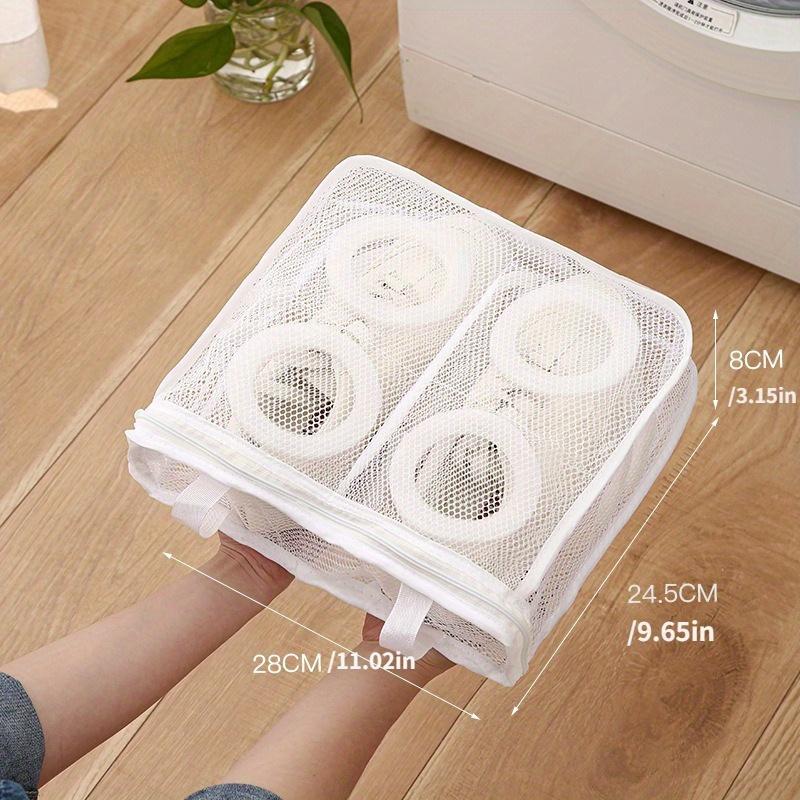 1 Stück Langlebiger Netz-Wäschebeutel für Schuhe | Waschmaschinenfest, Verformungsbeständig, mit Reißverschluss für Effektive Reinigung