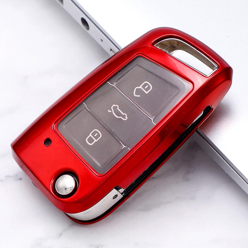 TPU Soft Rubber Key Shell Cover for 2017 Volkswagen Passat and New Magotan