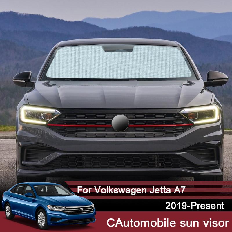 Car Sunshades UV Protection For Volkswagen Jetta A7 2019-Present Curtain Sun Shade Visor Front Windshield Protector Accessories