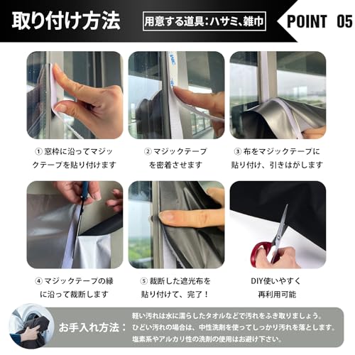 ISKALT Blackout Cloth, Blackout Sheet for Windows, 1.45 X 2m, UV Protection, Window Glass Film, Heat Insulation, Blackout, Window Insulation Sheet, Wi