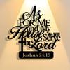 1pc "As for Me and My House We Will Serve the Lord" Metal Wall Art, Inspirational Religious Decor, Home Decor Plaque