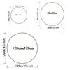 Yin Yang CAT Printed Round Carpets for Home Living Room Rug Bedroom Decor Rug Non Slip Washable Flannel Floor Mat