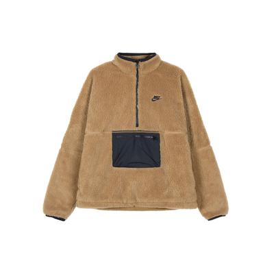Club Winter Half-Zip Fleece Jacket Tan Men DQ4881-258