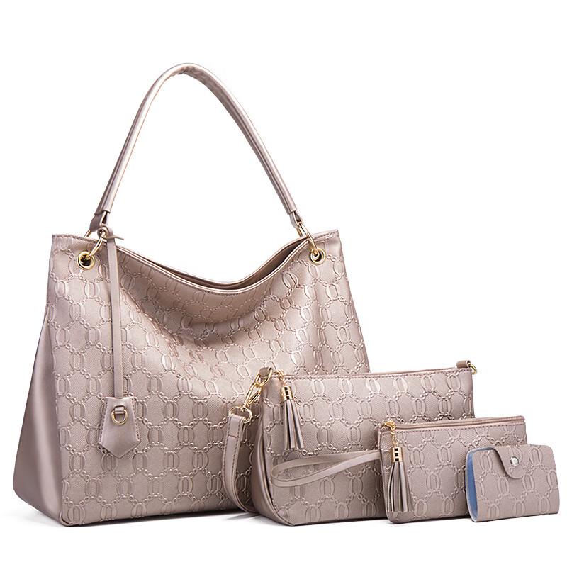 Xiaoyan Women's Tassel Handbag 4-Piece Set