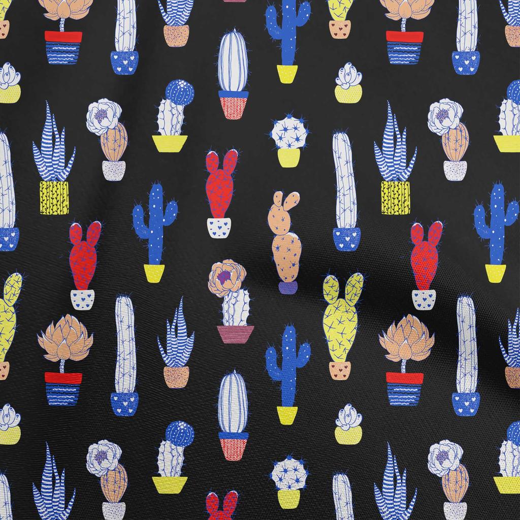 oneOone Cotton Flex Dusty Gray Fabric Cactus Sewing Fabric By The Yard Printed Diy Clothing Sewing Supplies 40 Inch