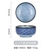 6.1-inch Japanese style minimalist wave patterned ceramic bowl Hand painted household Lamian Noodles bowl Large rice bowl