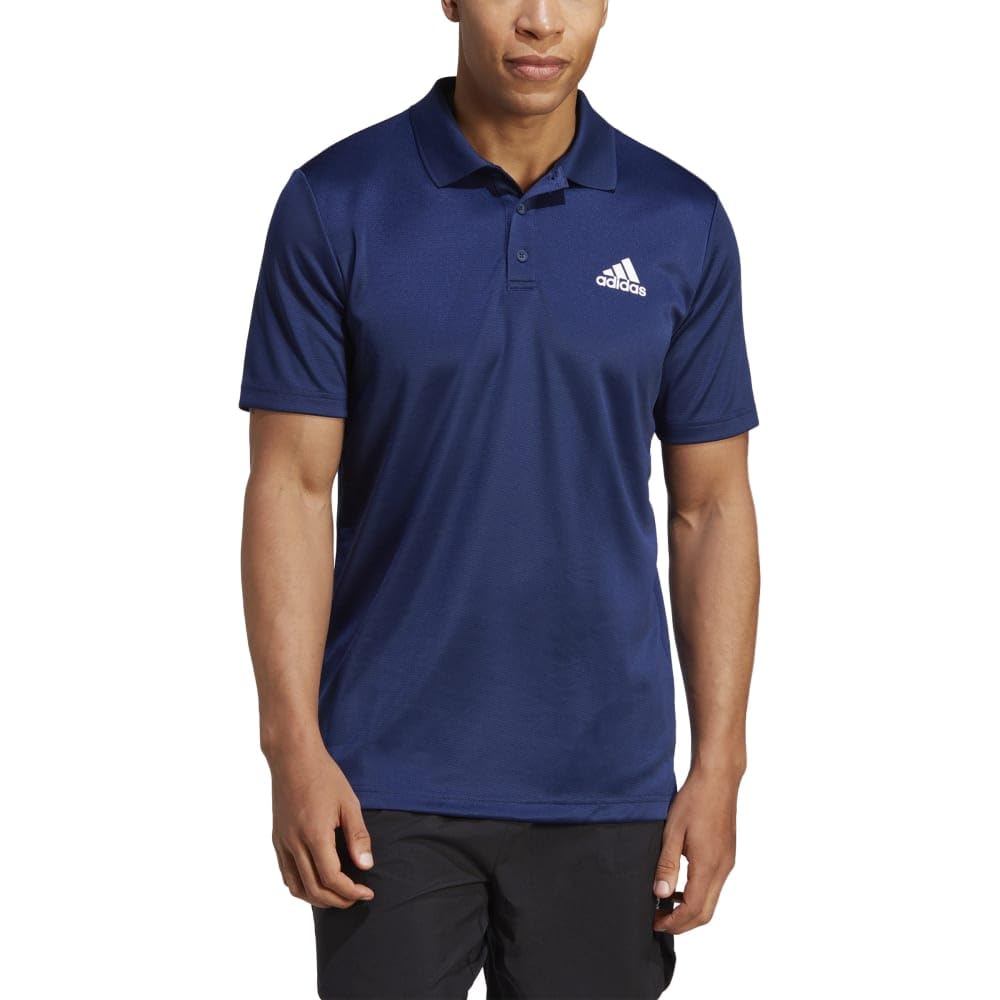 Adidas Designed To Move Polo Dark 24852 3-Stripes Shirt, Men's, Blue/White (IB8236),