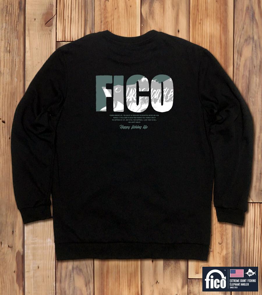DOLDOL Fico-Mtm-95 Extreme Fishing Brand Pico Graphic Sweatshirt Long Sleeve