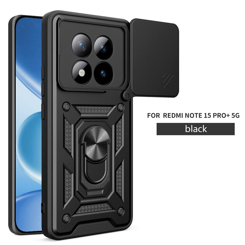 Armor Funda For Redmi Note 15 Pro Plus Car Magnetic Holder Ring Case For Xiaomi Redmy Note 15 Pro + Plus 5G Lens Protector Cover