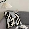 Abstract Figure Lines Girl Sofia Cushion Cover Reversible Plush Pillow Cover – For car, sofa, bedroom, perfect as a gift.