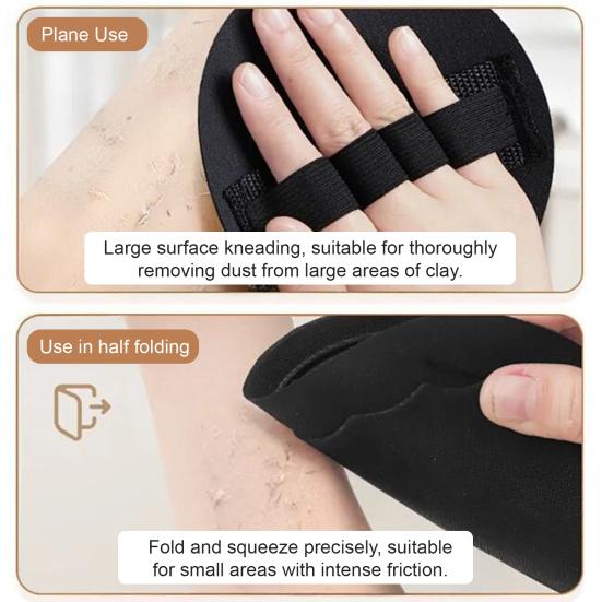 Gentle Exfoliation Tool for Skin Exfoliating Gloves with Wrist Strap, Quick-Dry Bath Exfoliator, Smooth Soft Body Scrubber Care Arms And