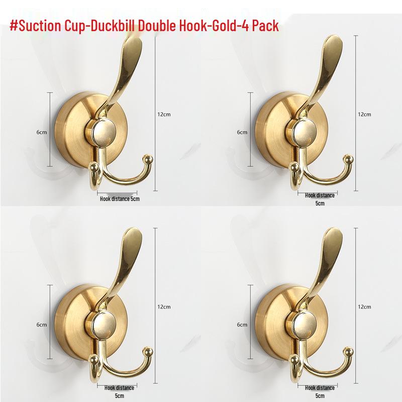 Stainless Steel Traceless Vacuum Suction Cup Hook for Kitchen and Bathroom Towels