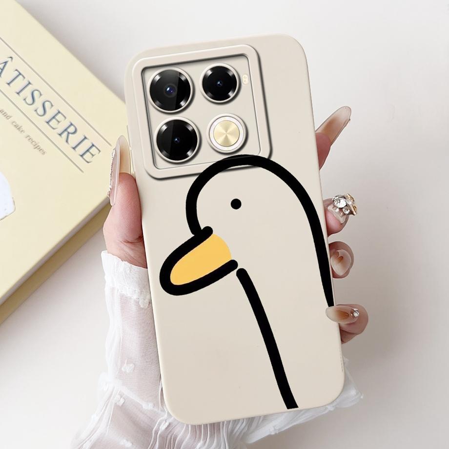 For Infinix Note 40 X6853 / Note 40 Pro 4G 5G / Note 40 Pro+ Plus Case Cover Liquid Silicone Soft TPU Cool Style Cartoon Fundas