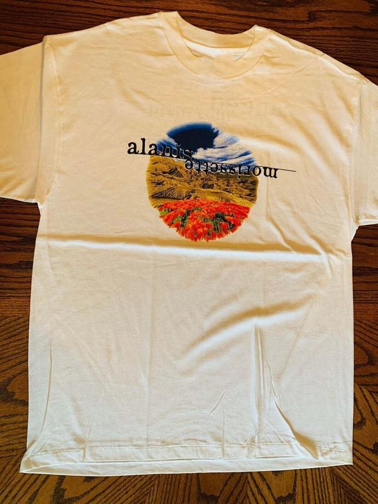 Alanis Morissette - Jagged Little Tour Shirt 2side White Unisex T-Shirt XXXXL