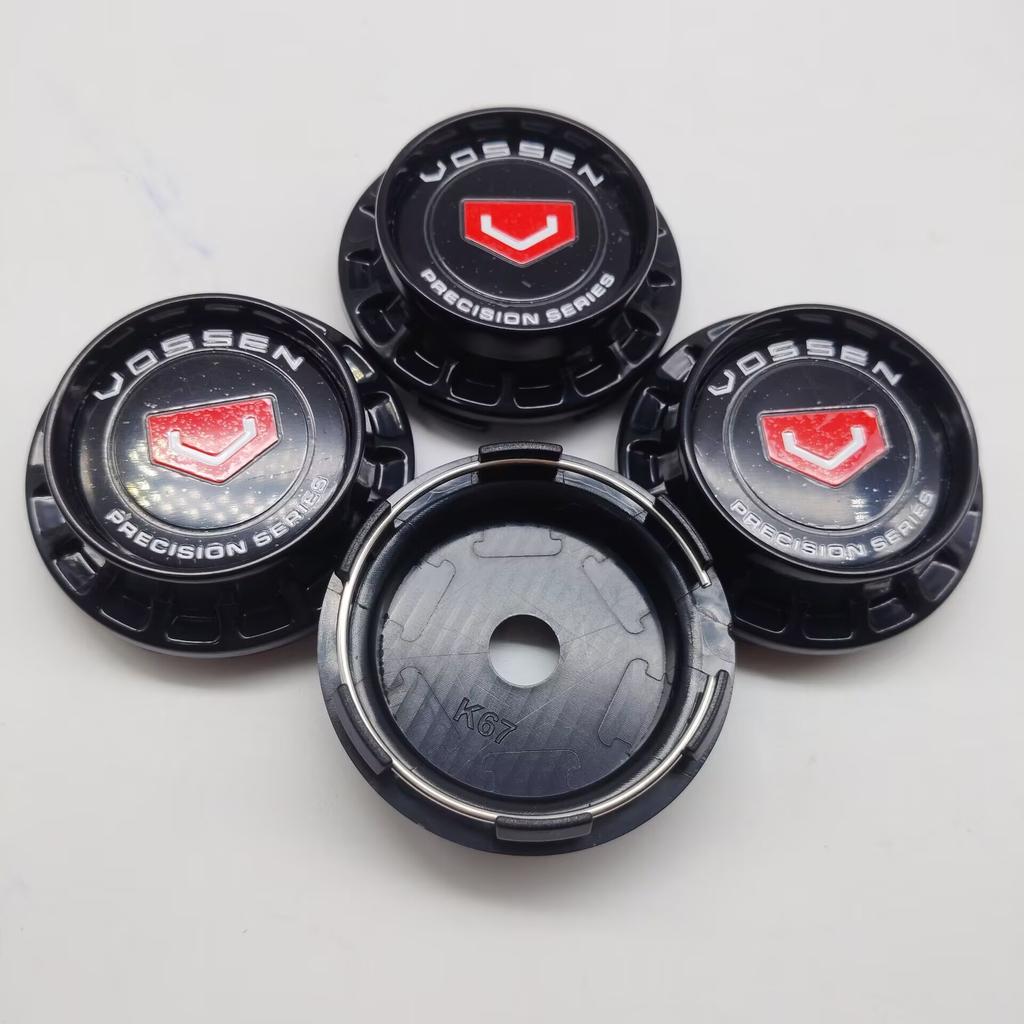 4pcs/set 67MM(OD) 62MM(ID) Car Wheel Center Caps For Vossen Logo Emblem Wheel Hubcaps Auto Rim Hub Cover Badge Car Accessories