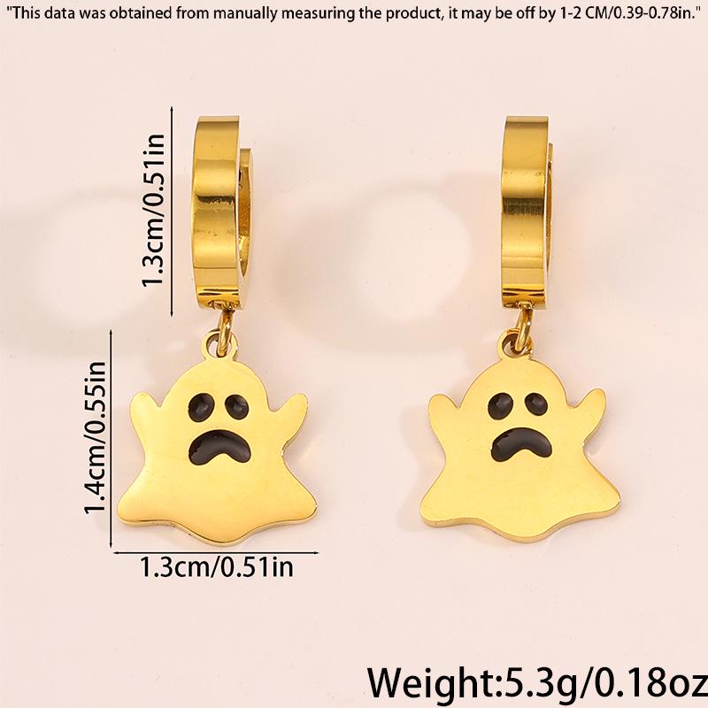 Luxurious Halloween Stainless Steel Pumpkin, Skull & Mummy Earrings