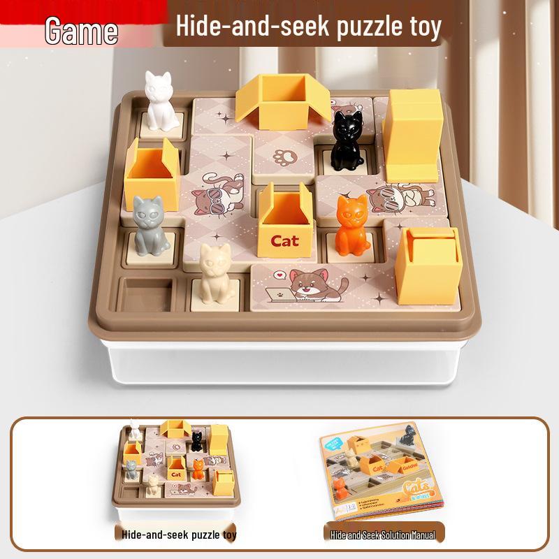 

Пазл «Прятки»: Игрушка для тренировки логики кошек для детей E-commerce Box