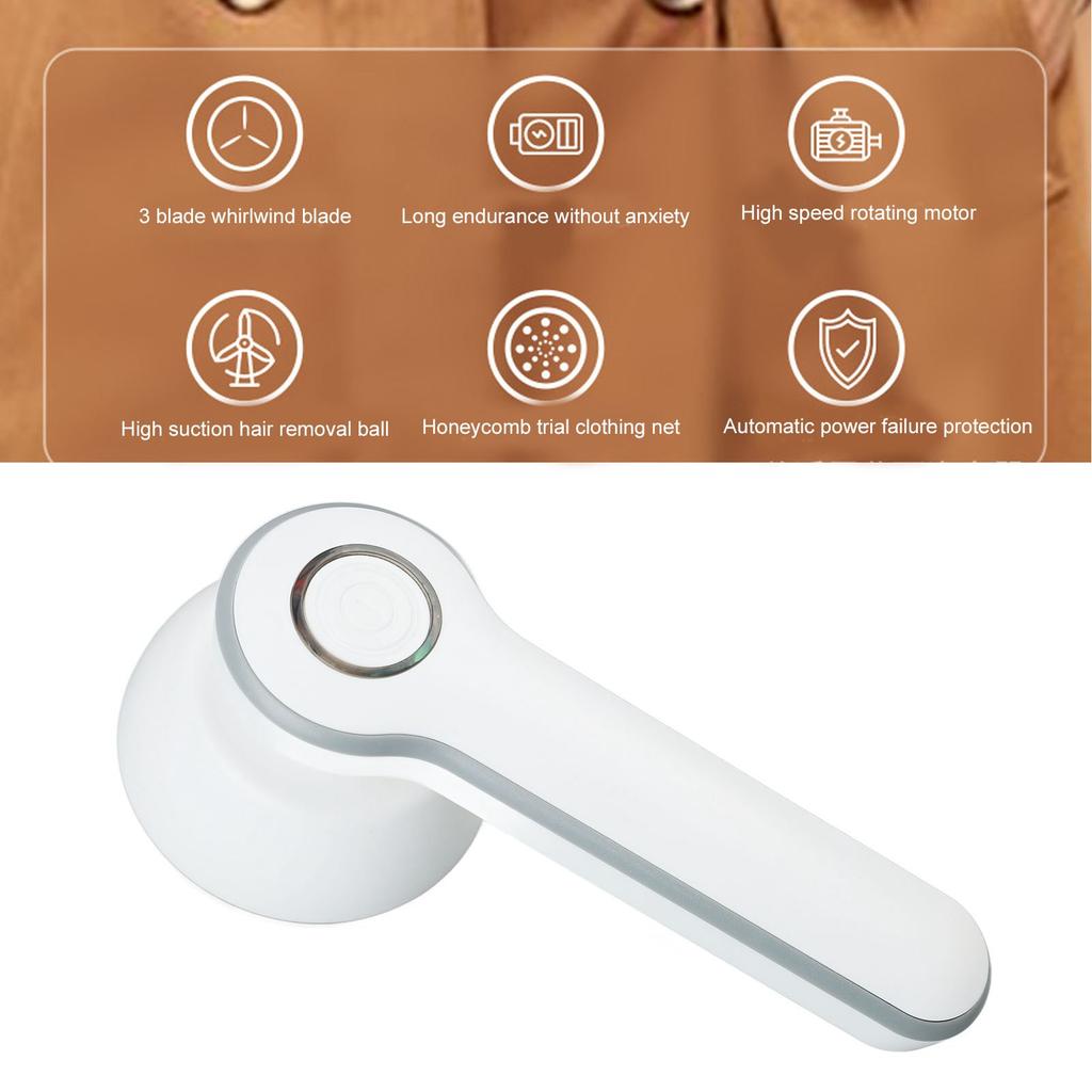 Xiaomi Lint Remover Light Weight USB Powered Lint Shaver White Rechargeable Fabric Shaver for Home Travel Office