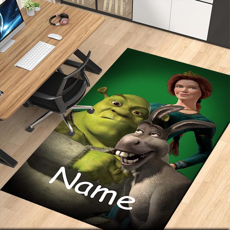 Benutzerdefinierter Name Shrek Bedruckter Teppich für Bürostuhl Wohnzimmer Schlafzimmer Küchenraum Dekor Geschenke