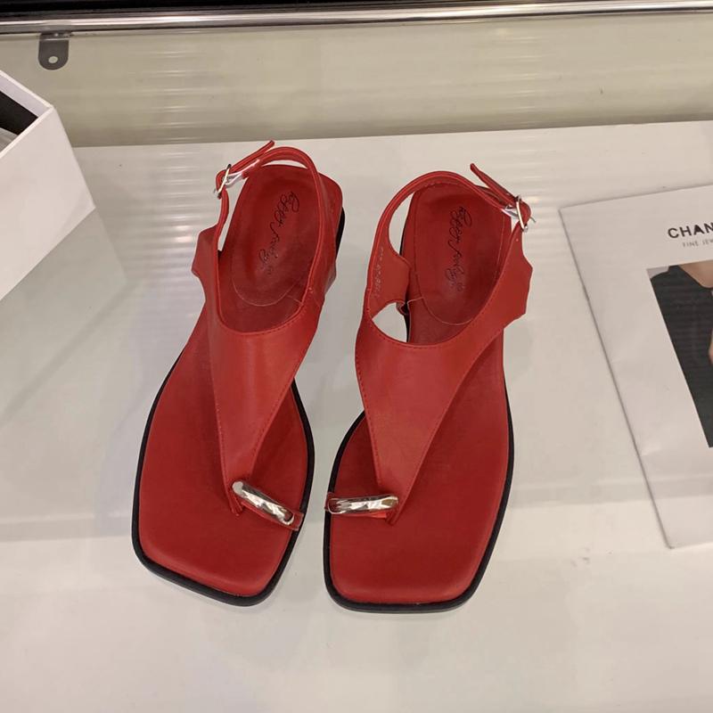 Fashion SUOJIALUN 2025 New Brand Women Sandal Fashion Low Wedge Heel Ladies Casual Slides Shoes Soft Heel Outdoor Dress Gladiator Shoes