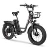 Vélo Cargo Électrique PHILODO T1, Batterie 48V 20Ah, Panier Avant & Porte-Bagages Arrière avec Clignotants