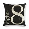 Black And White Minimalist Arabic Numerals Digital Printing Short Plush Pillow Covers For Sofa Office Cushion Cover Home Goods