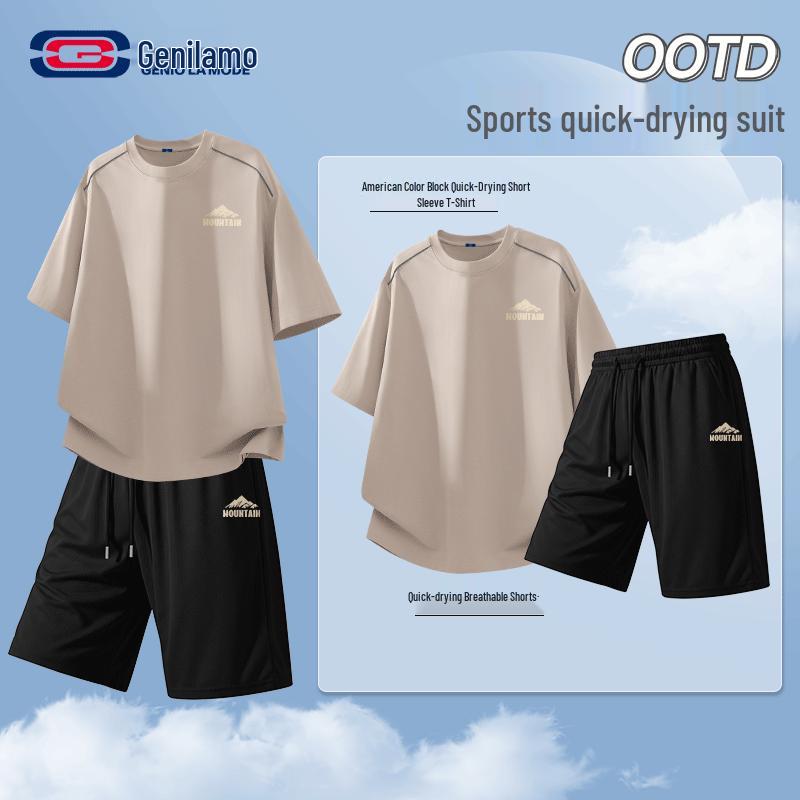 GENIOLAMODE Men s Summer Casual Sportswear Set 3XL