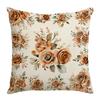 New Autumn Thanksgiving Home Sofa Cushion Cover Letter Printed Linen Flowers Warm Colors