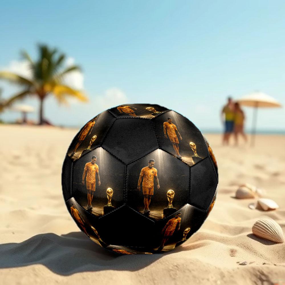 Van Dijk Size 5 Soccer Ball, Machine-Stitched PVC, Durable & High Bounce, All Ages Fit, Fan Merchandise, Matches & Outdoor Use.